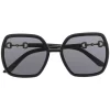 Gucci Eyewear Lunettes De Soleil à Monture Carrée Oversize 001 BLACK