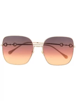 Gucci Eyewear Lunettes De Soleil à Monture Carrée Oversize Femme