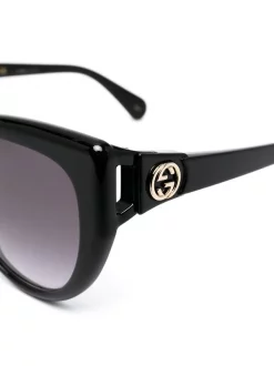 Gucci Eyewear Lunettes De Soleil à Monture Papillon 001 BLACK -Gucci Eyewear Soldes 2022 16399719 31693326 600