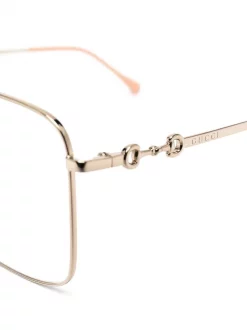 Gucci Eyewear Lunettes De Vue Horsebit à Monture Carrée 001 GOLD -Gucci Eyewear Soldes 2022 16400839 31692701 600