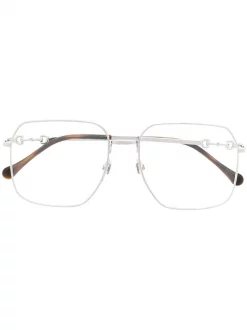 Gucci Eyewear 003 SILVER Lunettes De Vue Horsebit Femme