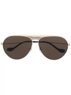 Gucci Eyewear Lunettes De Soleil à Monture Aviateur 8023 GOLD BROWN