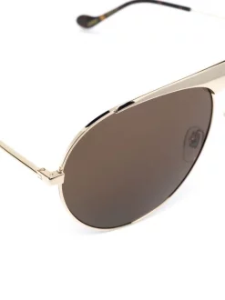 Gucci Eyewear Lunettes De Soleil à Monture Aviateur 8023 GOLD BROWN -Gucci Eyewear Soldes 2022 16433823 31818112 600