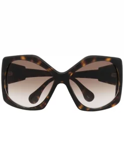 Gucci Eyewear Lunettes De Soleil à Monture Oversize 2323 Havana Brown