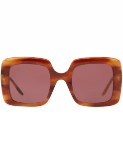 Gucci Eyewear Lunettes De Soleil à Monture Carrée Oversize 1800S1 BROWN