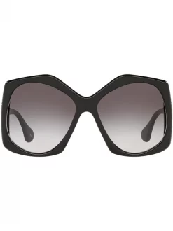 Gucci Eyewear 1100L1 Black Lunettes De Soleil Ă Logo Femme