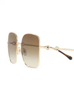 Gucci Eyewear Lunettes De Soleil à Monture Oversize 2300D1 GOLD -Gucci Eyewear Soldes 2022 16511978 34015341 600