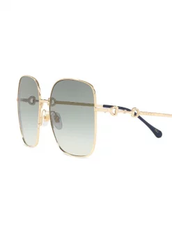 Gucci Eyewear 2300J1 GOLD Lunettes De Soleil à Monture Oversize Femme -Gucci Eyewear Soldes 2022 16513533 34014855 600