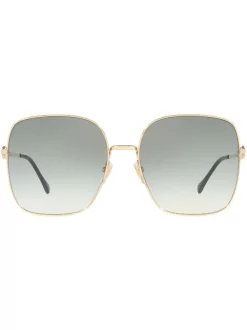 Gucci Eyewear 2300J1 GOLD Lunettes De Soleil à Monture Oversize Femme