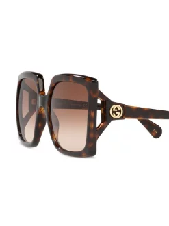 Gucci Eyewear Lunettes De Soleil à Monture Carrée Oversize Femme -Gucci Eyewear Soldes 2022 16513540 34015347 600