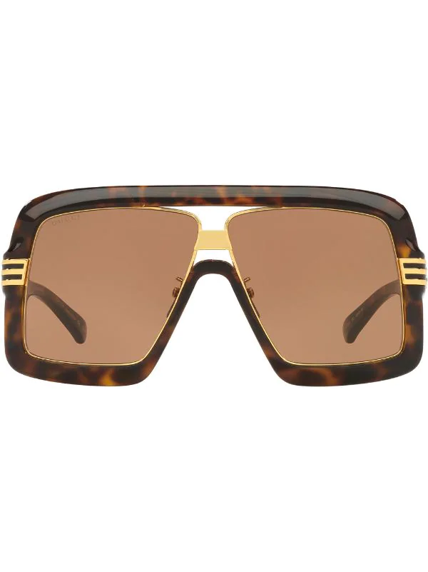 Gucci Eyewear Lunettes De Soleil GG0900S à Monture Oversize 4402D1 TORTOISE 1 Gucci Eyewear Lunettes De Soleil GG0900S à Monture Oversize 4402D1 TORTOISE