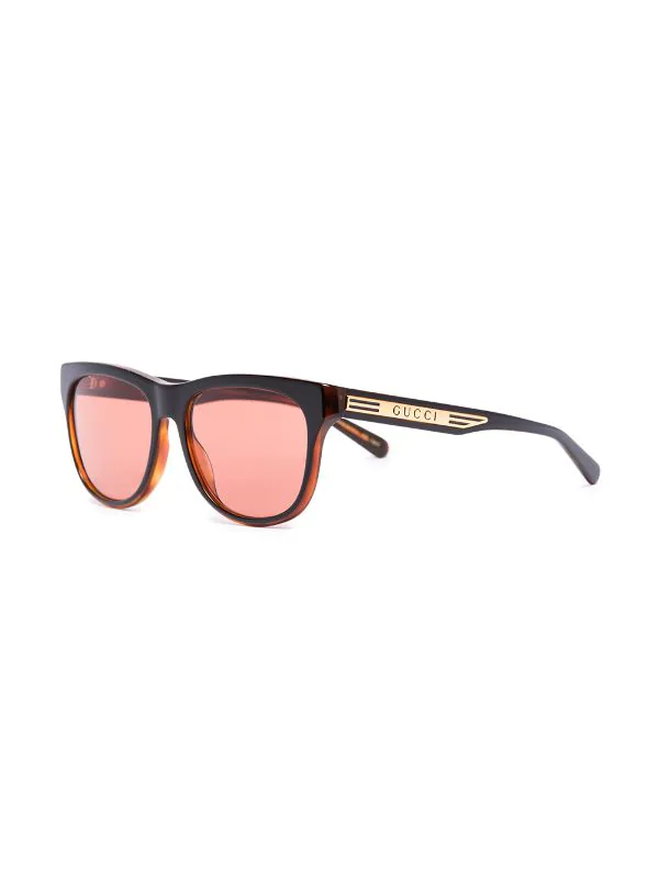 Gucci Eyewear BLACK-BLACK-ORANGE Lunettes De Soleil à Monture Ronde Homme 2 Gucci Eyewear BLACK-BLACK-ORANGE Lunettes De Soleil à Monture Ronde Homme – Image 2