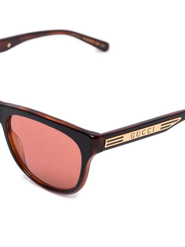 Gucci Eyewear BLACK-BLACK-ORANGE Lunettes De Soleil à Monture Ronde Homme 3 Gucci Eyewear BLACK-BLACK-ORANGE Lunettes De Soleil à Monture Ronde Homme – Image 3