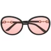 Gucci Eyewear Lunettes De Soleil Horebit Jackie-O 003 BLACK