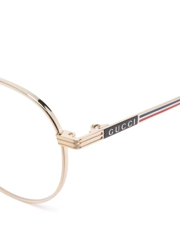 Gucci Eyewear Lunettes De Vue à Monture Ronde 1 GOLD 3 Gucci Eyewear Lunettes De Vue à Monture Ronde 1 GOLD – Image 3