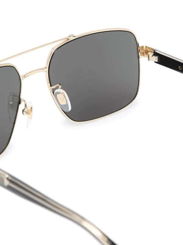 Gucci Eyewear GOLD-CRYSTAL-GREY Lunettes De Soleil Tintées à Monture Aviateur Homme 3 Gucci Eyewear GOLD-CRYSTAL-GREY Lunettes De Soleil Tintées à Monture Aviateur Homme – Image 3