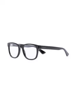 Gucci Eyewear Lunettes De Vue à Monture Rectangulaire 001 BLACK-BLACK-TRANSPARENT -Gucci Eyewear Soldes 2022 16675610 36007815 600