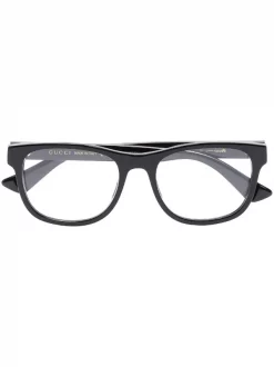 Gucci Eyewear Lunettes De Vue Ă Monture Rectangulaire 001 BLACK-BLACK-TRANSPARENT
