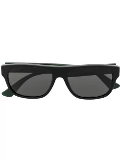 Gucci Eyewear Lunettes De Soleil à Rayures BLACK-MULTICOLOR-GRE