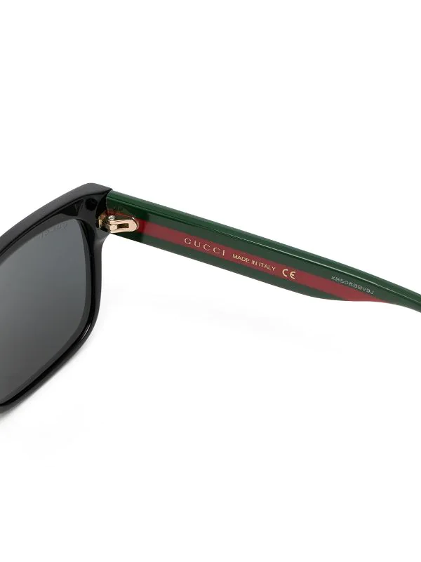 Gucci Eyewear Lunettes De Soleil Sylvie à Détails Web BLACK-MULTICOLOR-GRE 3 Gucci Eyewear Lunettes De Soleil Sylvie à Détails Web BLACK-MULTICOLOR-GRE – Image 3