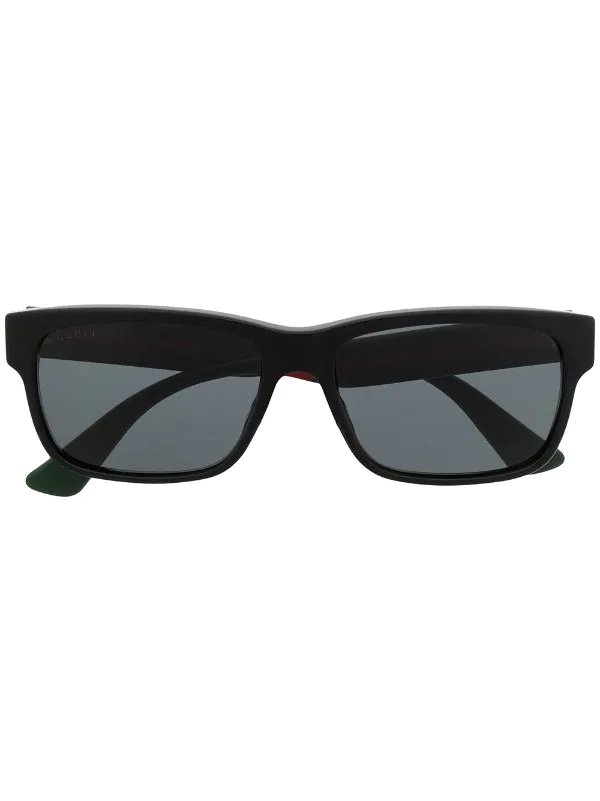 Gucci Eyewear Lunettes De Soleil Sylvie à Détails Web BLACK-MULTICOLOR-GRE 1 Gucci Eyewear Lunettes De Soleil Sylvie à Détails Web BLACK-MULTICOLOR-GRE