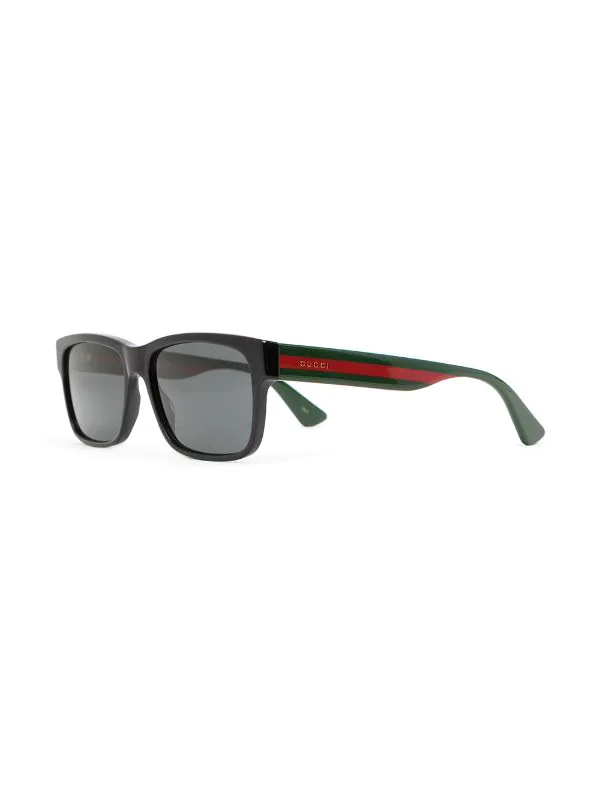 Gucci Eyewear Lunettes De Soleil Sylvie à Détails Web BLACK-MULTICOLOR-GRE 2 Gucci Eyewear Lunettes De Soleil Sylvie à Détails Web BLACK-MULTICOLOR-GRE – Image 2