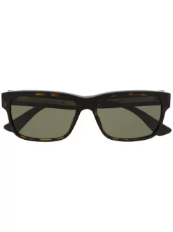 Gucci Eyewear Lunettes De Soleil à Monture Rectangulaire HAVANA-MULTICOLOR-GR