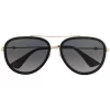 Gucci Eyewear Gold Gold Grey Lunettes De Soleil à Monture Aviateur Femme