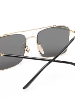 Gucci Eyewear GOLD BLACK GREY Lunettes De Soleil à Monture Carrée Femme -Gucci Eyewear Soldes 2022 16697009 36446657 600