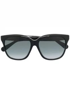 Gucci Eyewear 001 -BLACK Lunettes De Soleil Ă Monture Papillon Oversize Femme