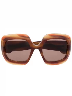 Gucci Eyewear Lunettes De Soleil à Monture Carrée Femme