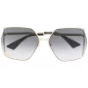 Gucci Eyewear Lunettes De Soleil Double G à Monture Oversize Femme
