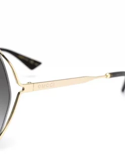 Gucci Eyewear 5 Lunettes De Soleil Double G à Monture Oversize Femme -Gucci Eyewear Soldes 2022 16736062 32994620 600