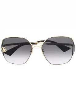 Gucci Eyewear 5 Lunettes De Soleil Double G Ă Monture Oversize Femme