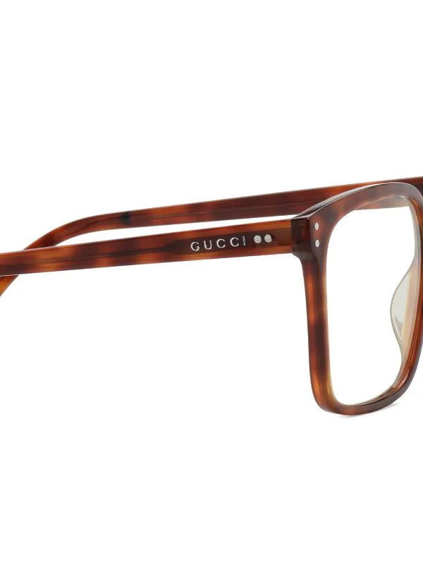 Gucci Eyewear Lunettes De Vue à Monture Carrée 2374 BROWN 3 Gucci Eyewear Lunettes De Vue à Monture Carrée 2374 BROWN – Image 3
