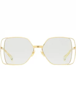Gucci Eyewear 8074 GOLD Lunettes De Soleil à Monture Carrée Femme