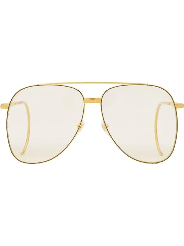 Gucci Eyewear Lunettes De Soleil à Monture Aviateur 8074 GOLD 1 Gucci Eyewear Lunettes De Soleil à Monture Aviateur 8074 GOLD