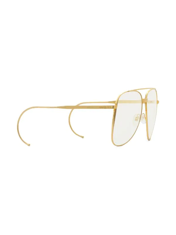 Gucci Eyewear Lunettes De Soleil à Monture Aviateur 8074 GOLD 2 Gucci Eyewear Lunettes De Soleil à Monture Aviateur 8074 GOLD – Image 2