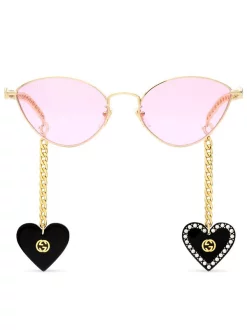 Gucci Eyewear Lunettes De Soleil à Monture Papillon 8059 Gold