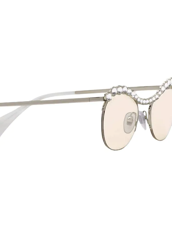 Gucci Eyewear 8174 SILVER Lunettes De Soleil à Monture Ronde Femme 3 Gucci Eyewear 8174 SILVER Lunettes De Soleil à Monture Ronde Femme – Image 3