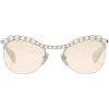 Gucci Eyewear 8174 SILVER Lunettes De Soleil à Monture Ronde Femme