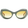 Gucci Eyewear Lunettes De Soleil à Monture Ovale 3972 Green