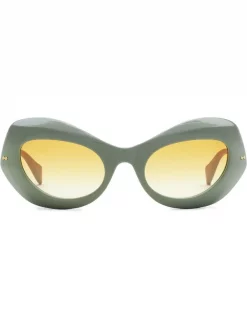 Gucci Eyewear Lunettes De Soleil à Monture Ovale 3972 Green