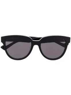 Gucci Eyewear 002 BLACK Lunettes De Soleil Ă Monture Papillon Femme