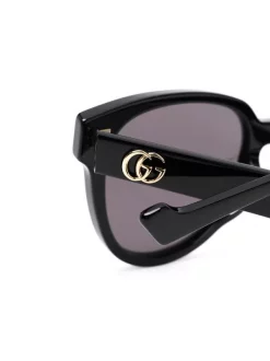 Gucci Eyewear 002 BLACK Lunettes De Soleil à Monture Papillon Femme -Gucci Eyewear Soldes 2022 16794202 33272745 600