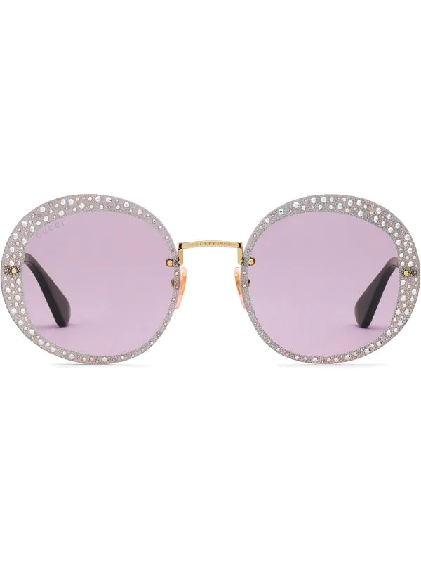 Gucci Eyewear Lunettes De Soleil à Monture Ronde Femme 1 Gucci Eyewear Lunettes De Soleil à Monture Ronde Femme