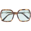 Gucci Eyewear Lunettes De Soleil Horsebit à Monture Carrée Femme