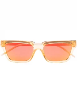 Gucci Eyewear Lunettes De Soleil à Monture Rectangulaire ORANGE-ORANGE-ORANGE