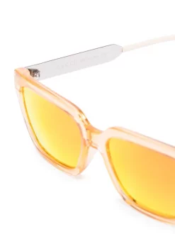 Gucci Eyewear Lunettes De Soleil à Monture Rectangulaire ORANGE-ORANGE-ORANGE -Gucci Eyewear Soldes 2022 16843737 35290003 600