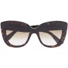 Gucci Eyewear HAVANA-HAVANA-BROWN Lunettes De Soleil à Effet écaille De Tortue Femme